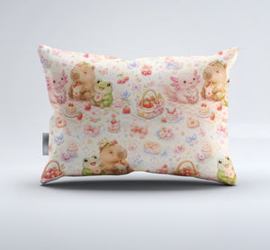 Axolotl Capybara Frog Duvet Cover Set - Print 4