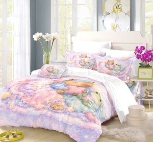 Axolotl Capybara Frog Duvet Cover Set - Print 36
