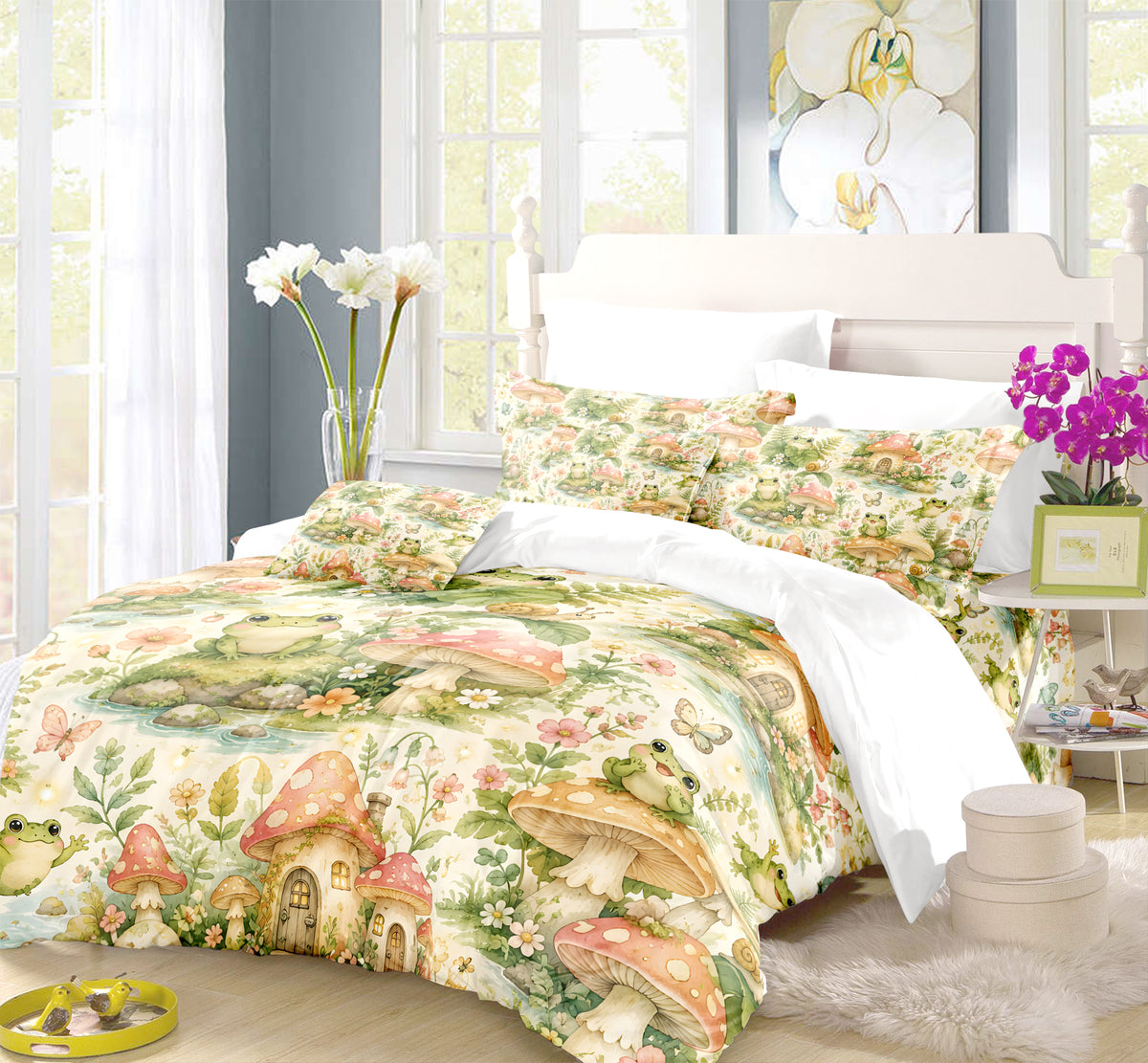 Dreamy Frog Fantasy Duvet Cover Set - Print 6