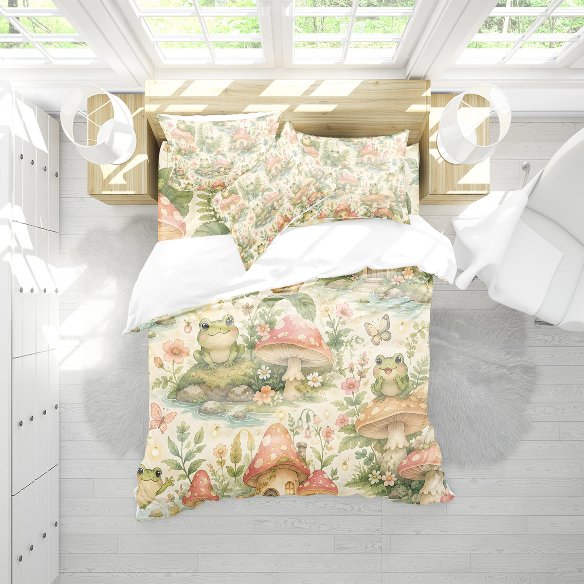 Dreamy Frog Fantasy Duvet Cover Set - Print 5