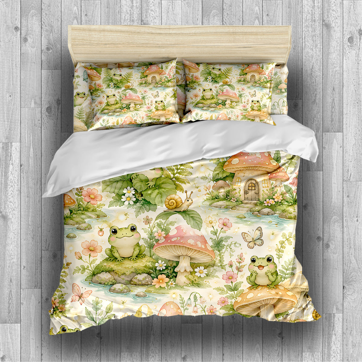 Dreamy Frog Fantasy Duvet Cover Set - Print 1