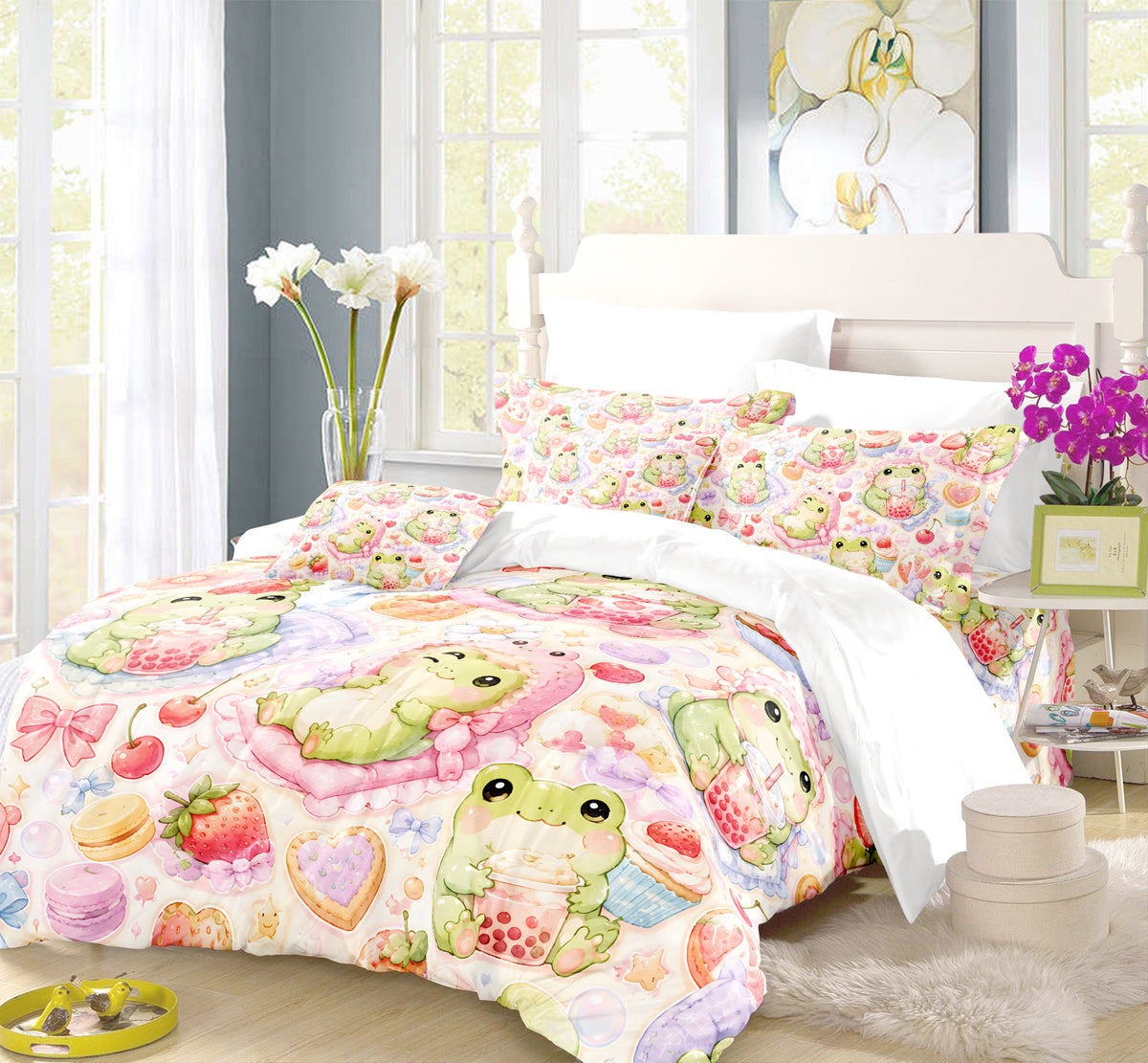 Dreamy Frog Fantasy Duvet Cover Set - Print 18