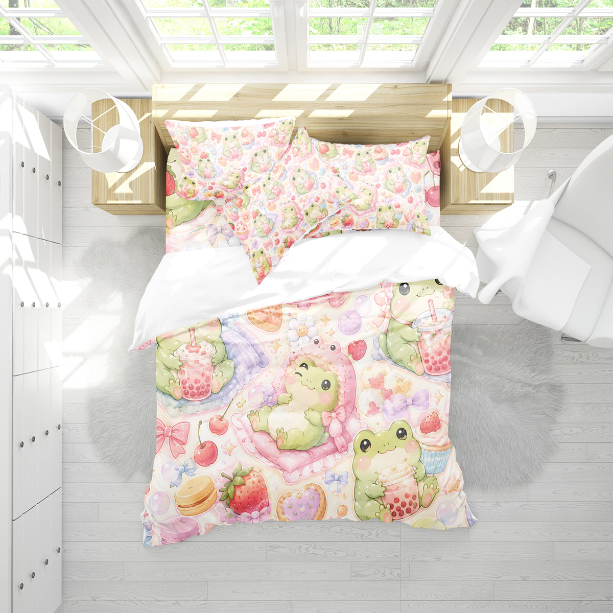 Dreamy Frog Fantasy Duvet Cover Set - Print 17