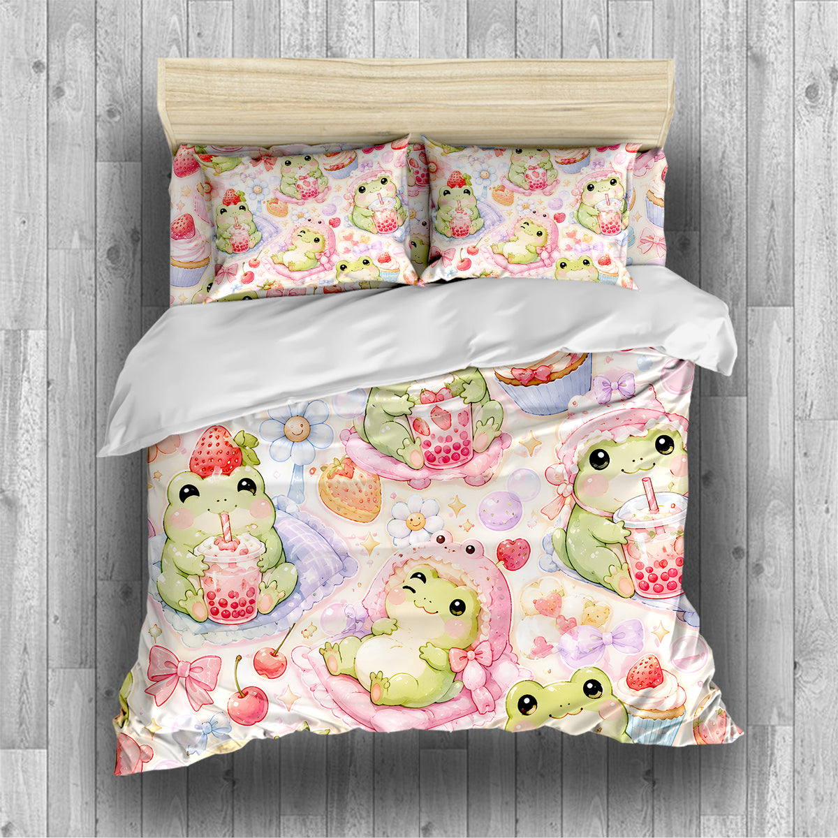 Dreamy Frog Fantasy Duvet Cover Set - Print 13
