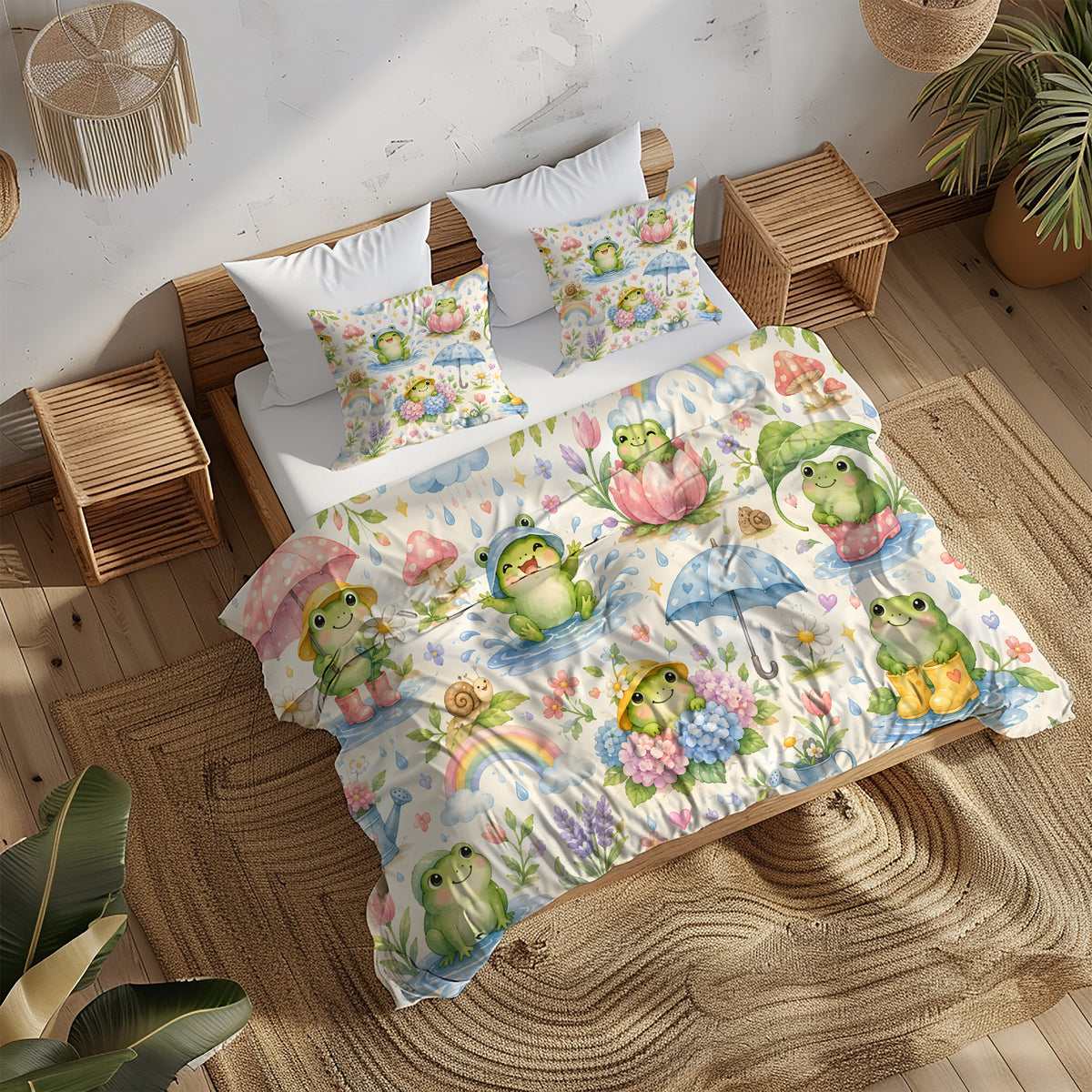 Dreamy Frog Fantasy Duvet Cover Set - Print 20