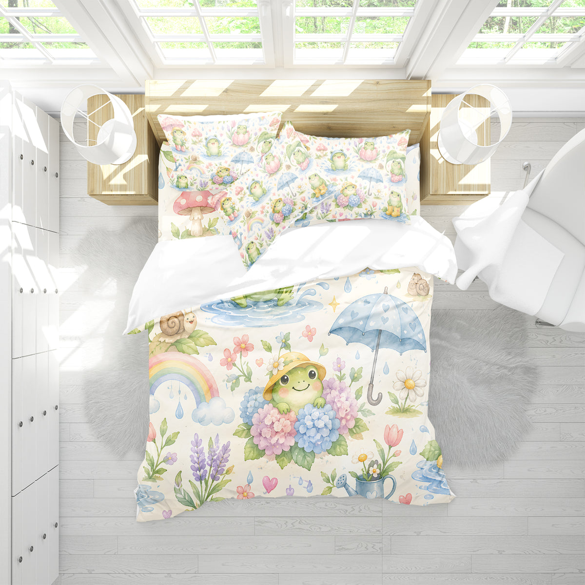 Dreamy Frog Fantasy Duvet Cover Set - Print 23