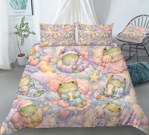 Dreamy Frog Fantasy Duvet Cover Set - Print 27