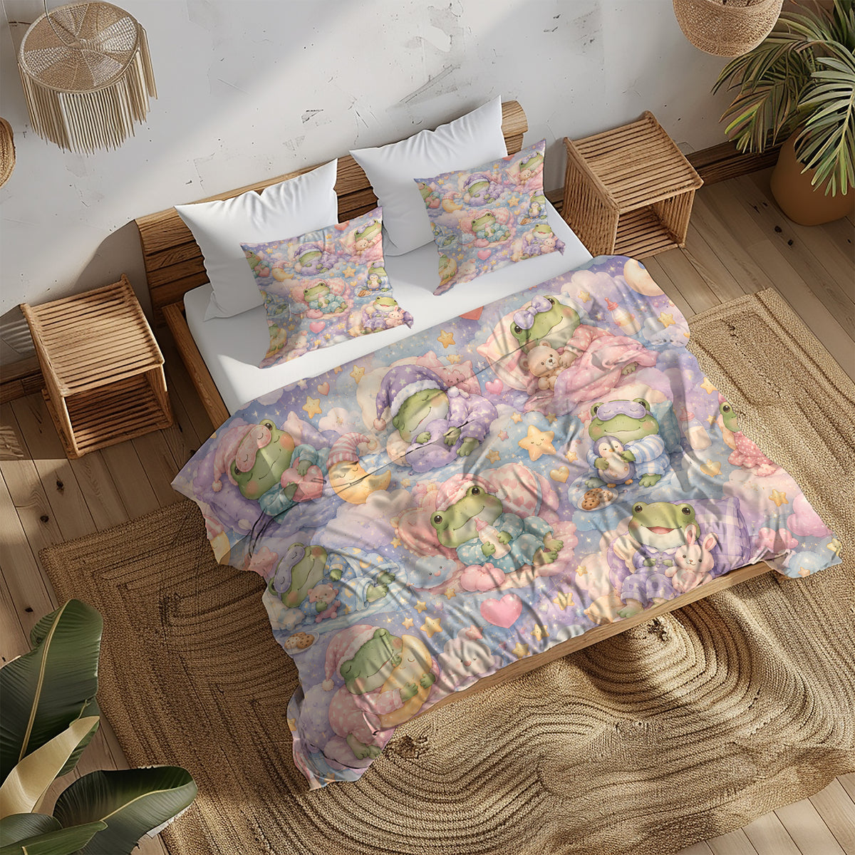 Dreamy Frog Fantasy Duvet Cover Set - Print 26