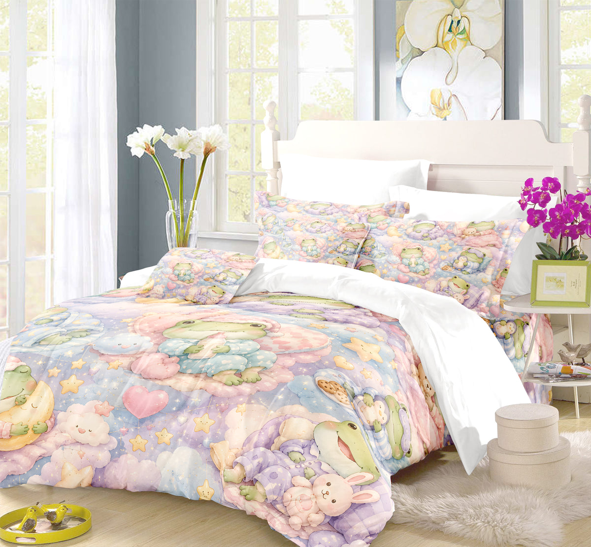 Dreamy Frog Fantasy Duvet Cover Set - Print 30