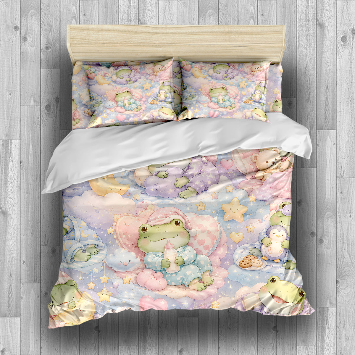 Dreamy Frog Fantasy Duvet Cover Set - Print 25
