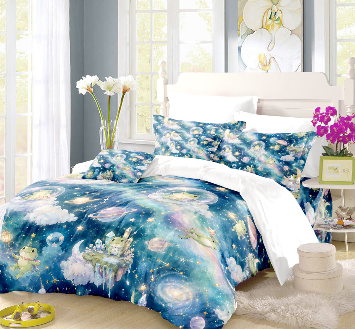 Dreamy Frog Fantasy Duvet Cover Set - Print 36