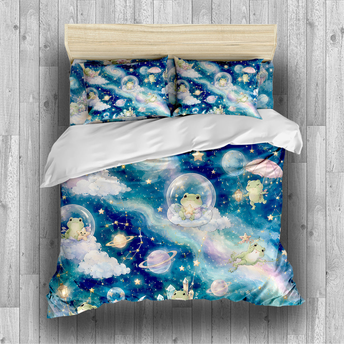 Dreamy Frog Fantasy Duvet Cover Set - Print 31