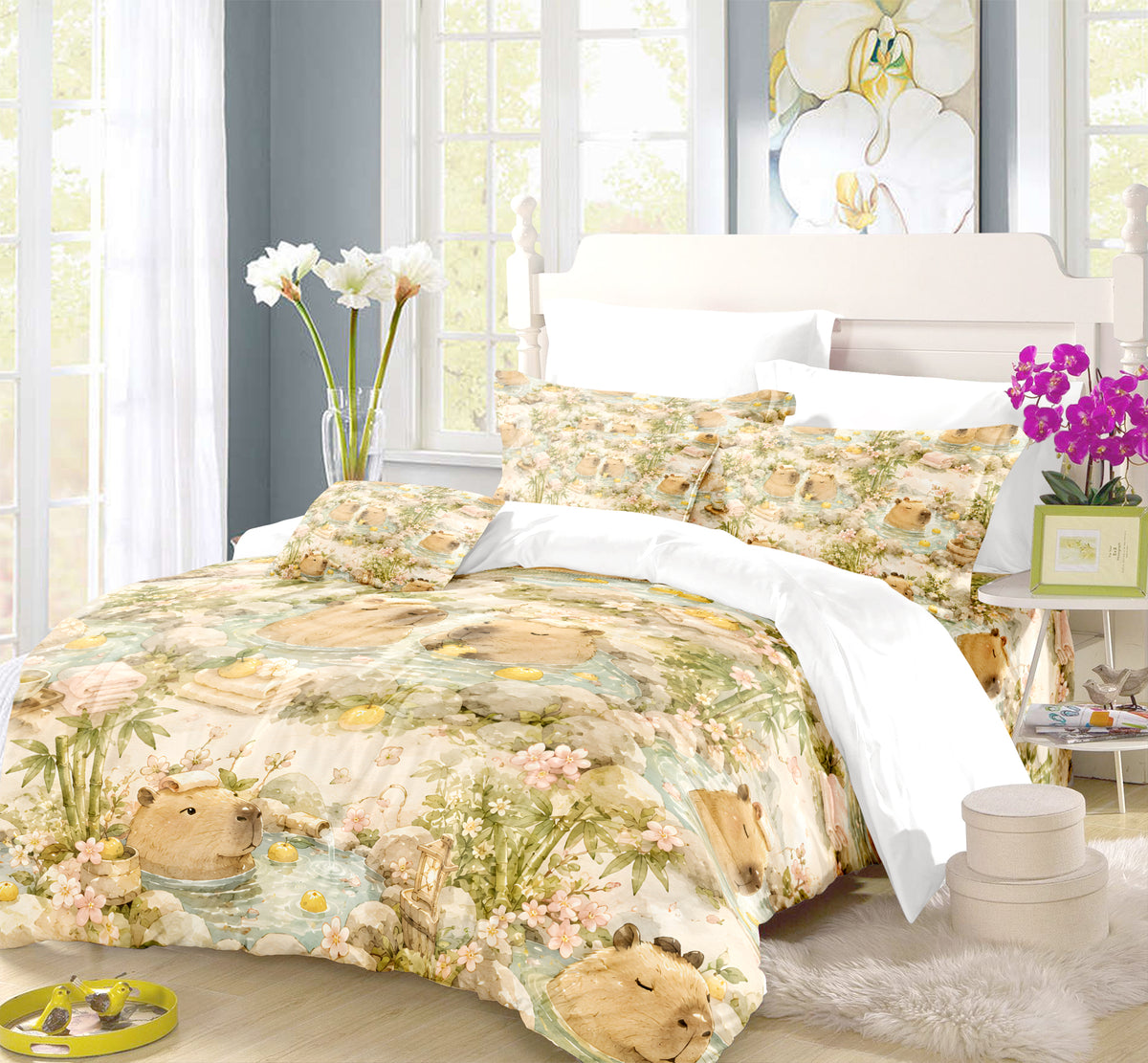 Capybara Duvet Cover Set - Print 6