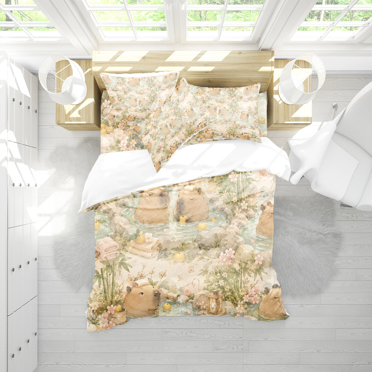 Capybara Duvet Cover Set - Print 5
