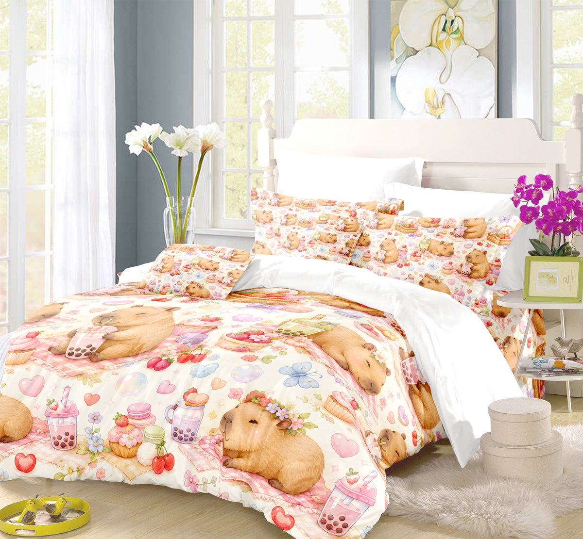 Capybara Duvet Cover Set - Print 12