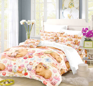 Capybara Duvet Cover Set - Print 12