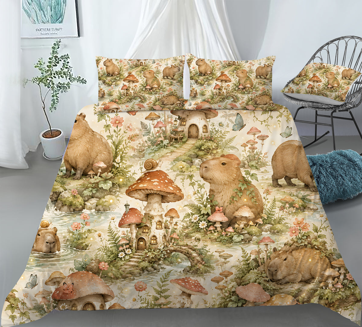 Capybara Duvet Cover Set - Print 15