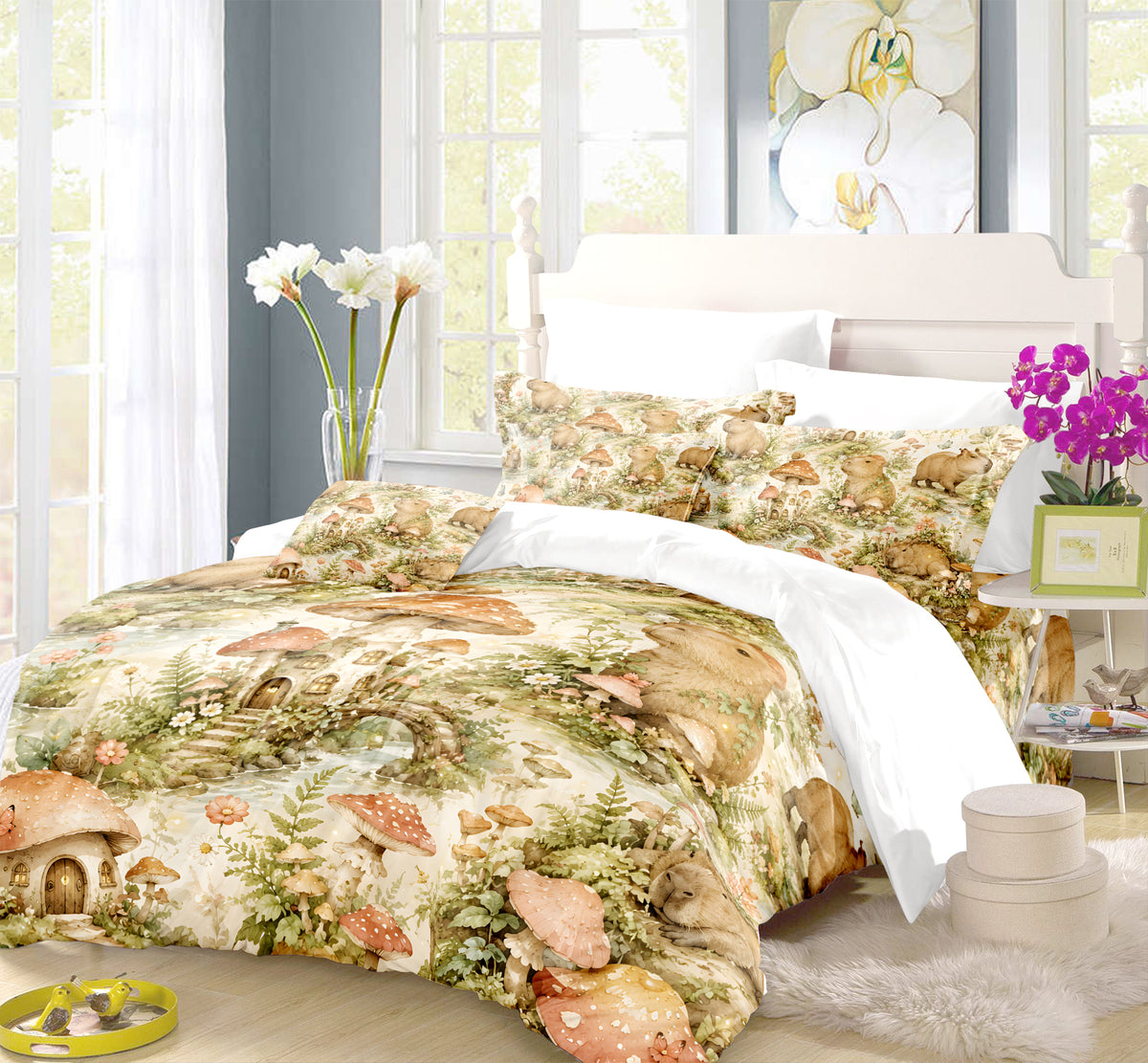 Capybara Duvet Cover Set - Print 18