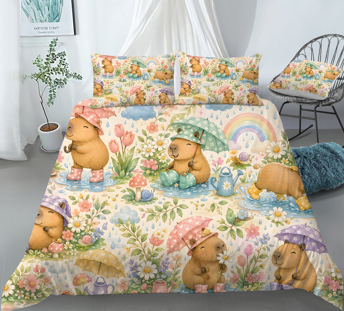 Capybara Duvet Cover Set - Print 21
