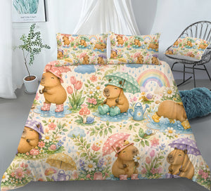 Capybara Duvet Cover Set - Print 21