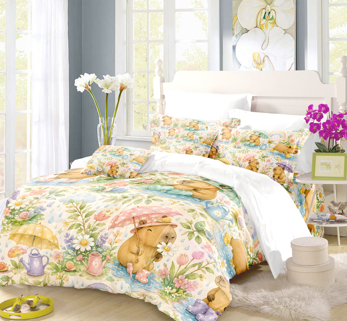 Capybara Duvet Cover Set - Print 24