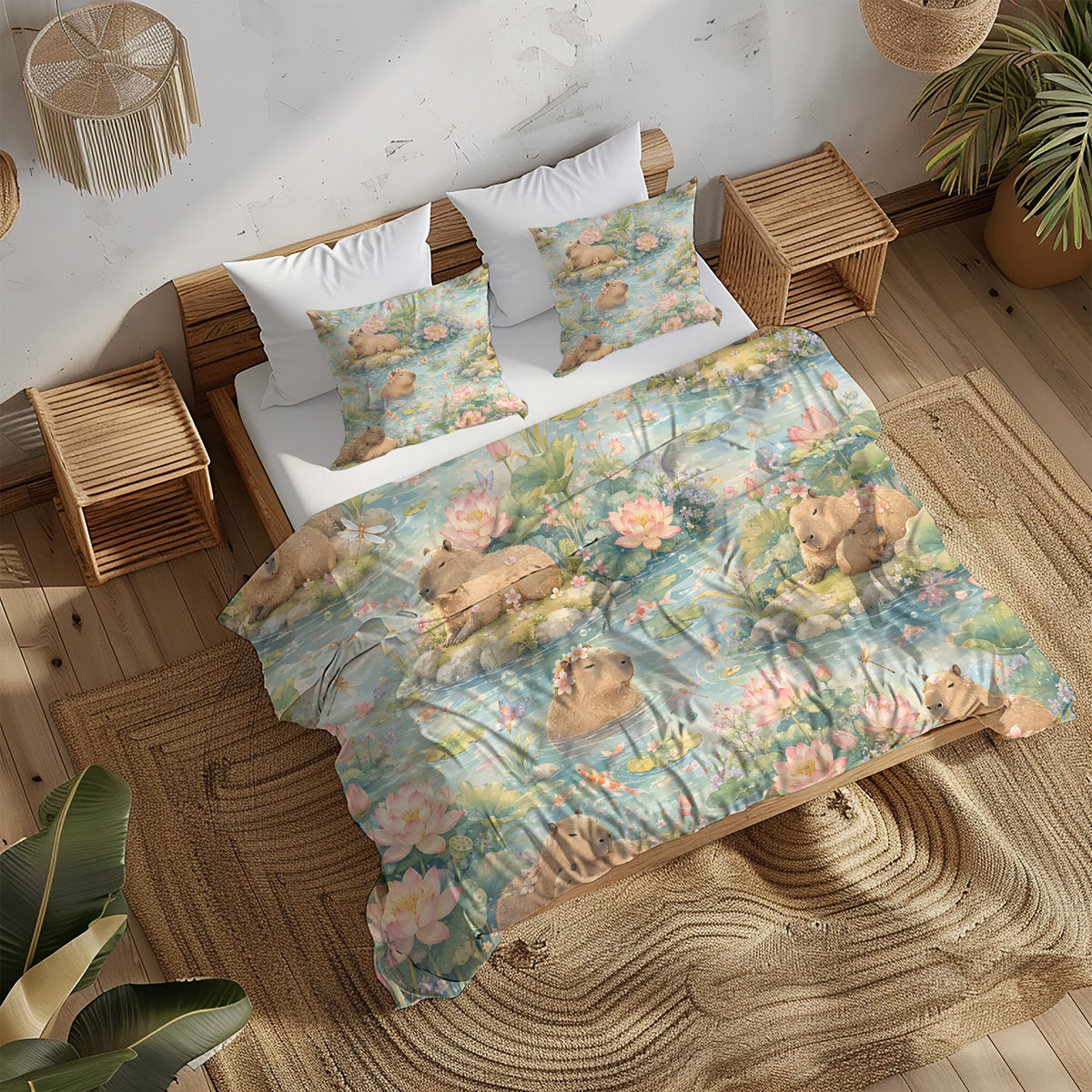 Capybara Duvet Cover Set - Print 26