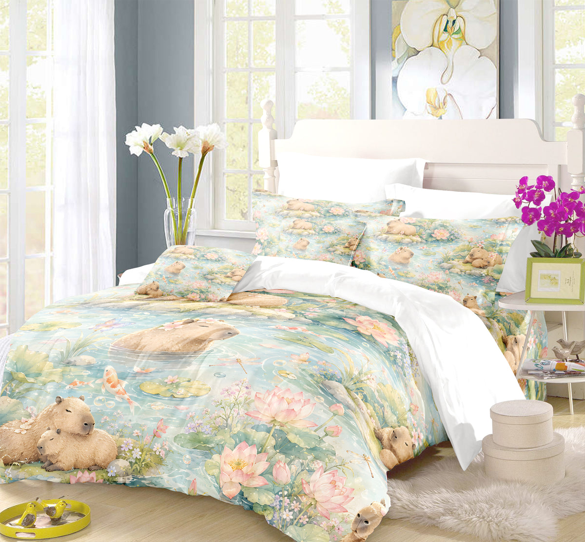 Capybara Duvet Cover Set - Print 30