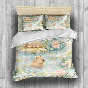 Capybara Duvet Cover Set - Print 25