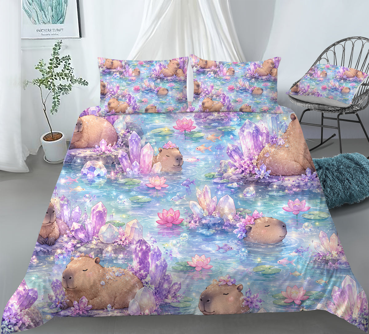 Capybara Duvet Cover Set - Print 33
