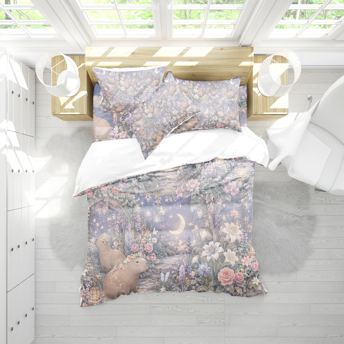 Capybara Duvet Cover Set - Print 41