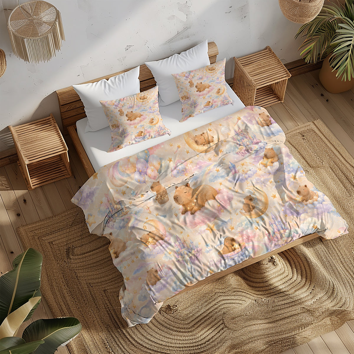 Capybara Duvet Cover Set - Print 44