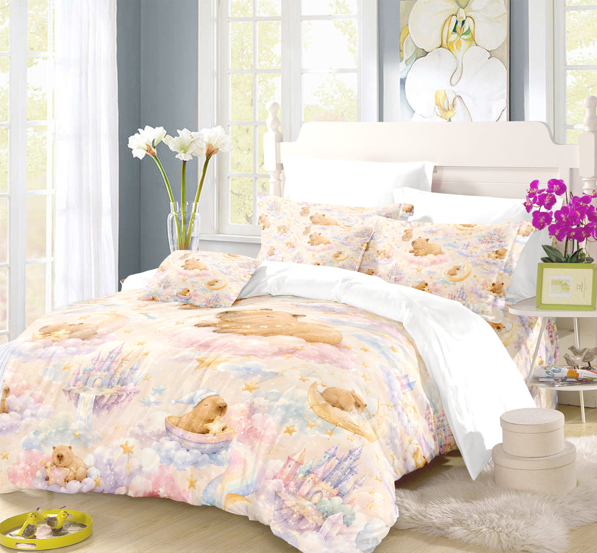 Capybara Duvet Cover Set - Print 48
