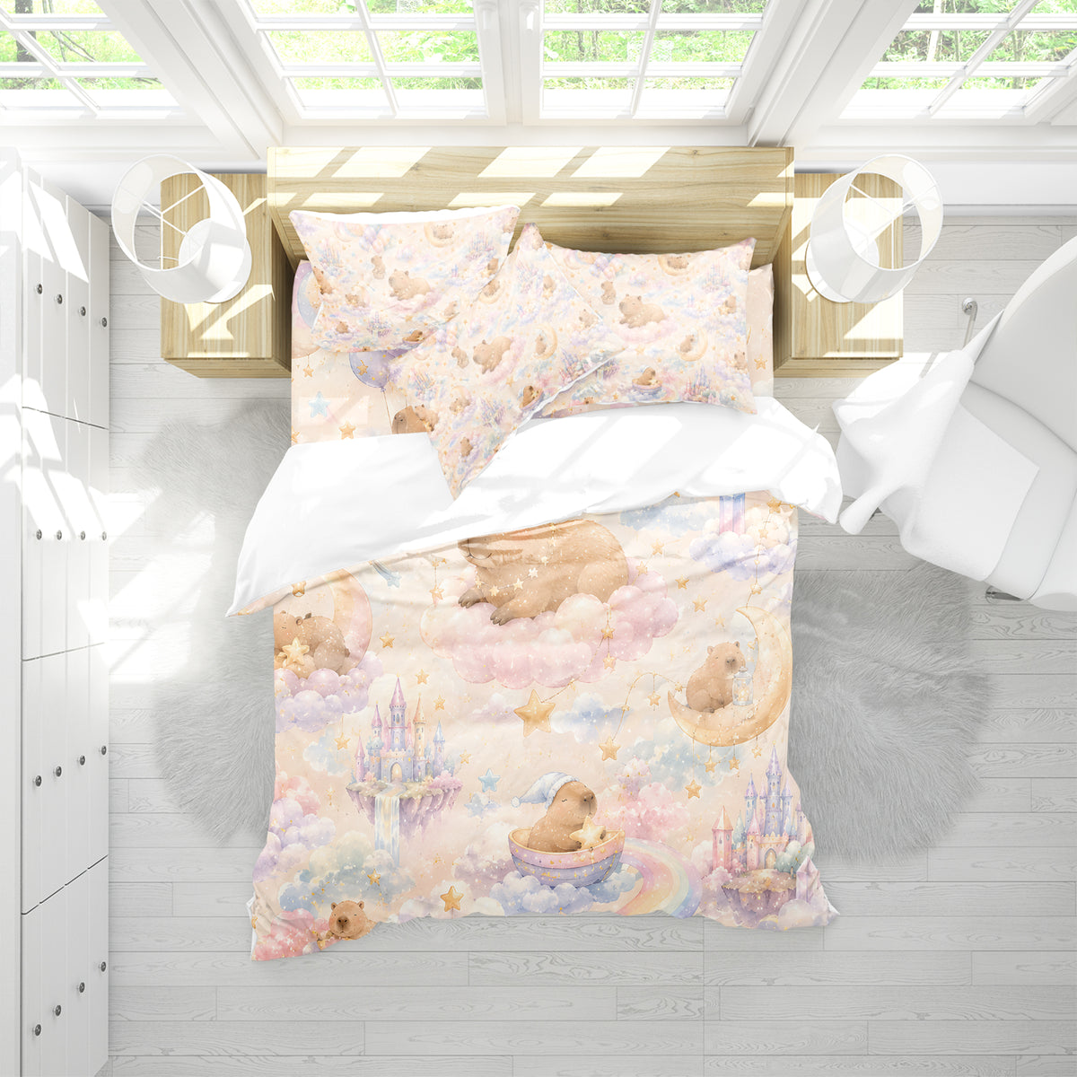 Capybara Duvet Cover Set - Print 47