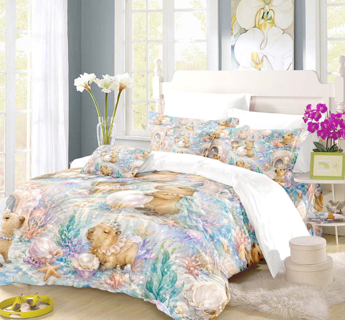 Capybara Duvet Cover Set - Print 54