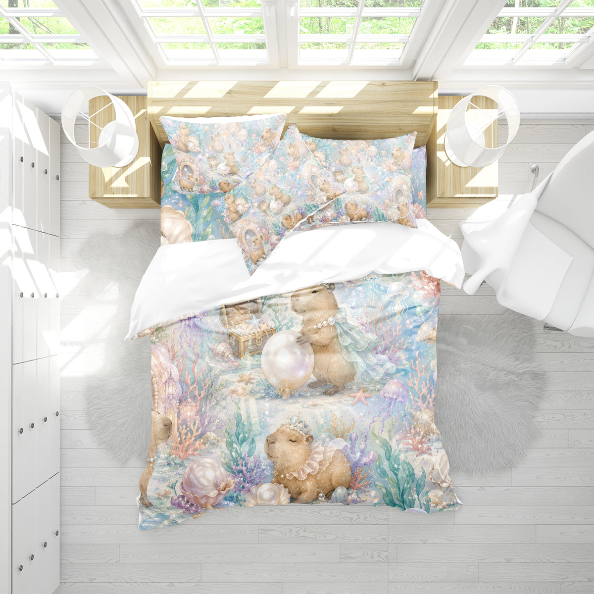 Capybara Duvet Cover Set - Print 53