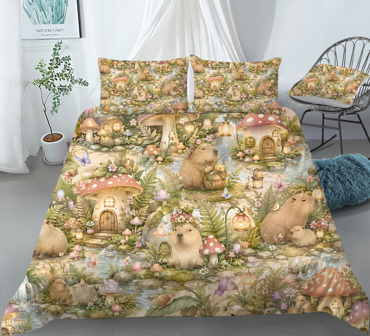 Capybara Duvet Cover Set - Print 57