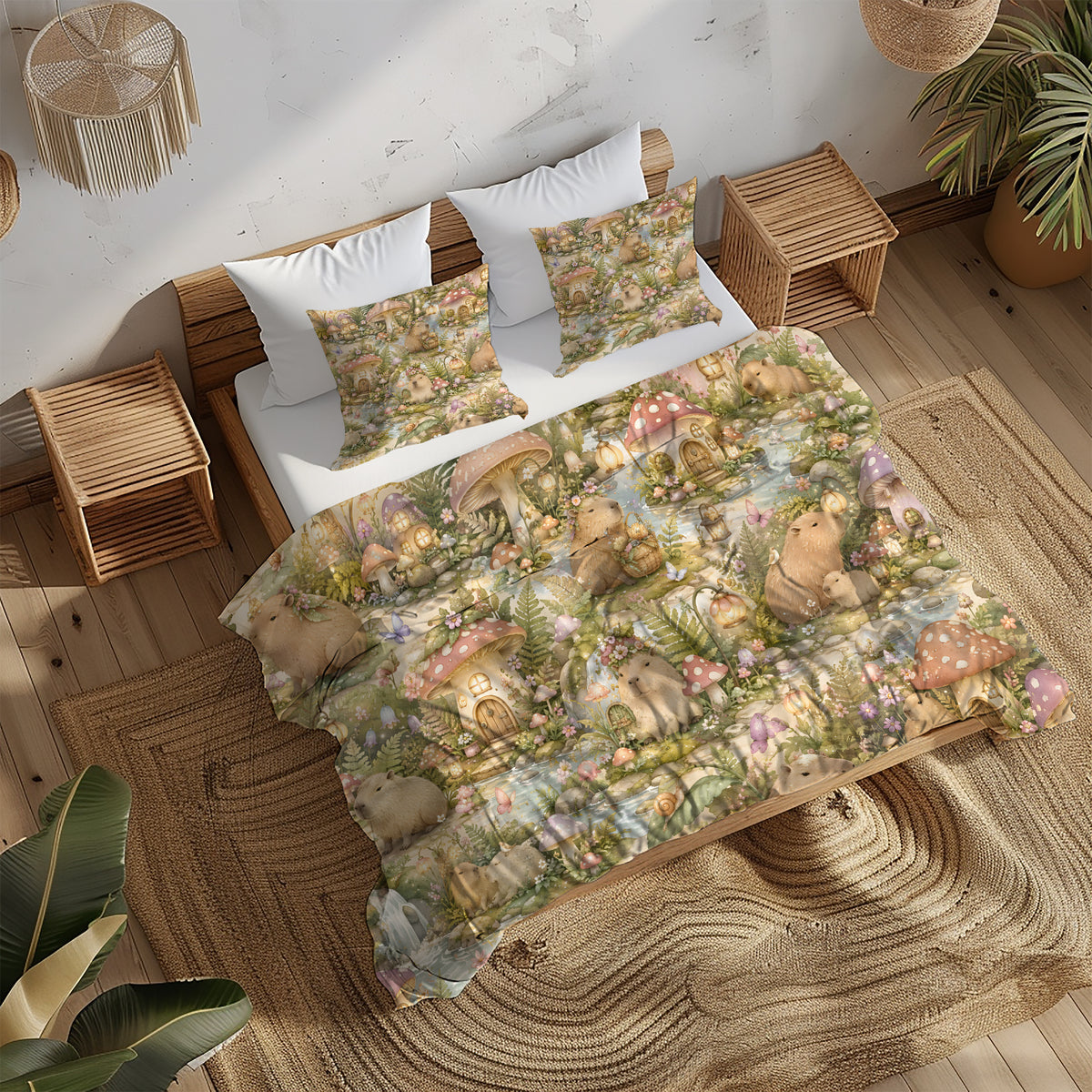 Capybara Duvet Cover Set - Print 56