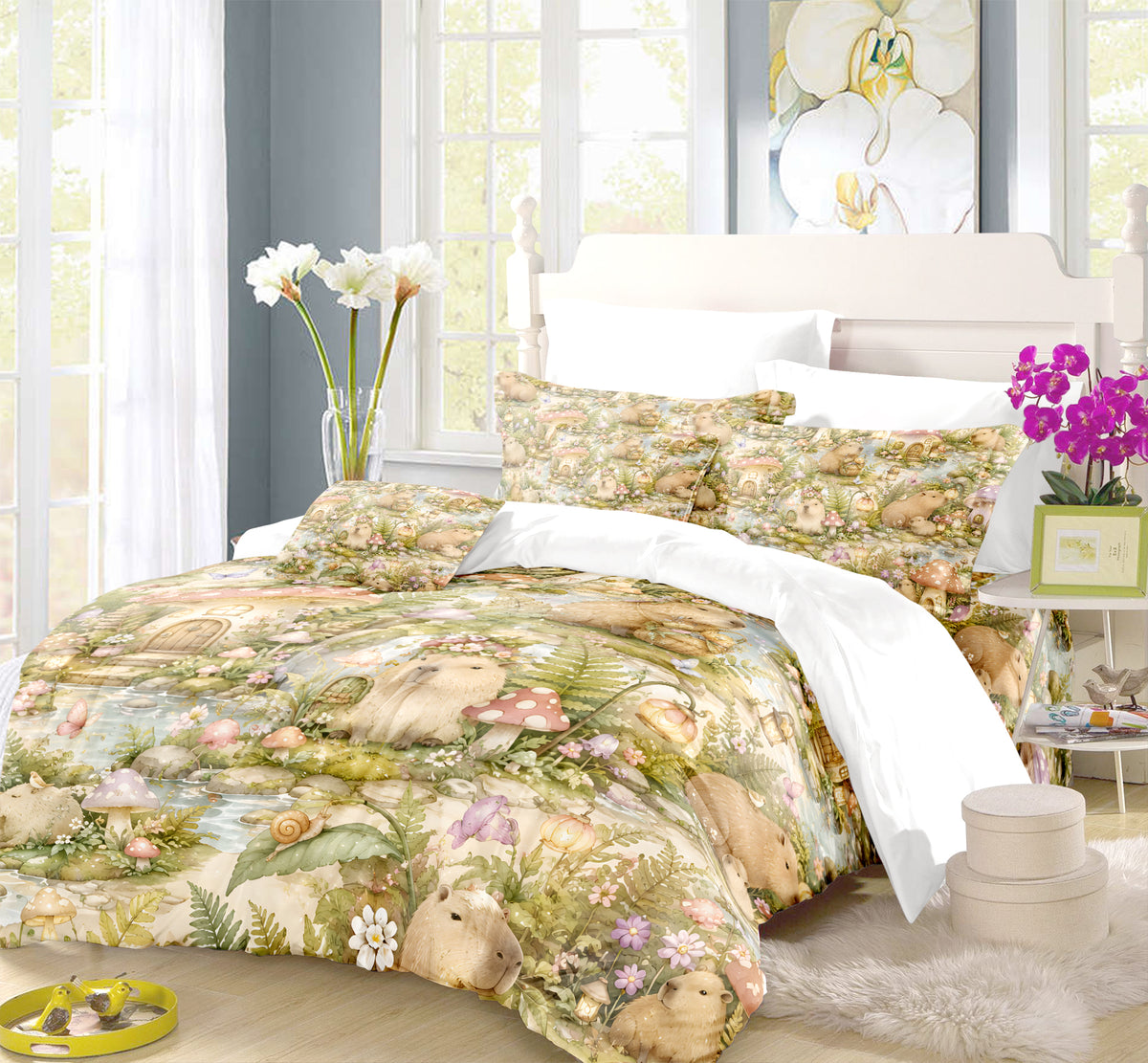 Capybara Duvet Cover Set - Print 60