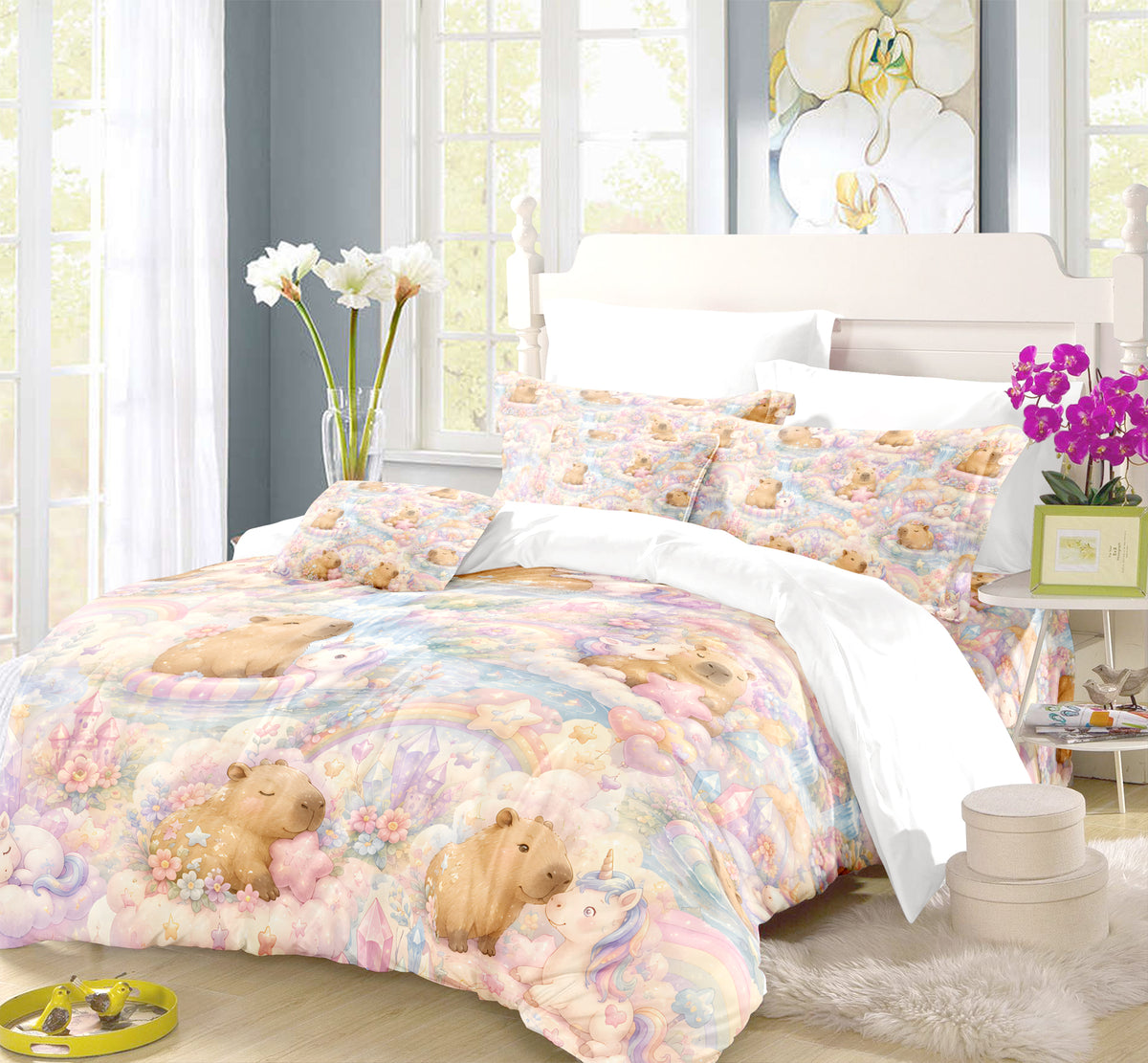 Capybara Duvet Cover Set - Print 66