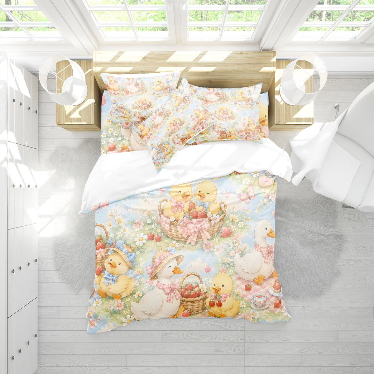 Duck & Goose Duvet Cover Set - Print 5