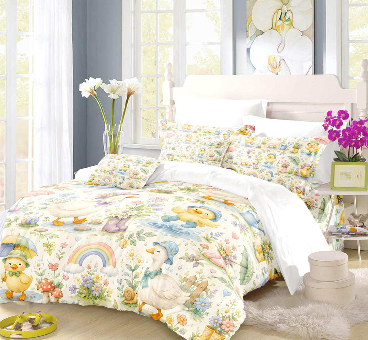 Duck & Goose Duvet Cover Set - Print 12