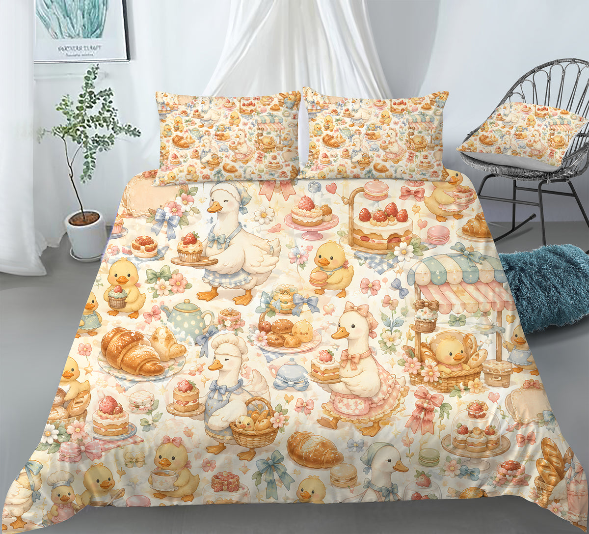 Duck & Goose Duvet Cover Set - Print 15