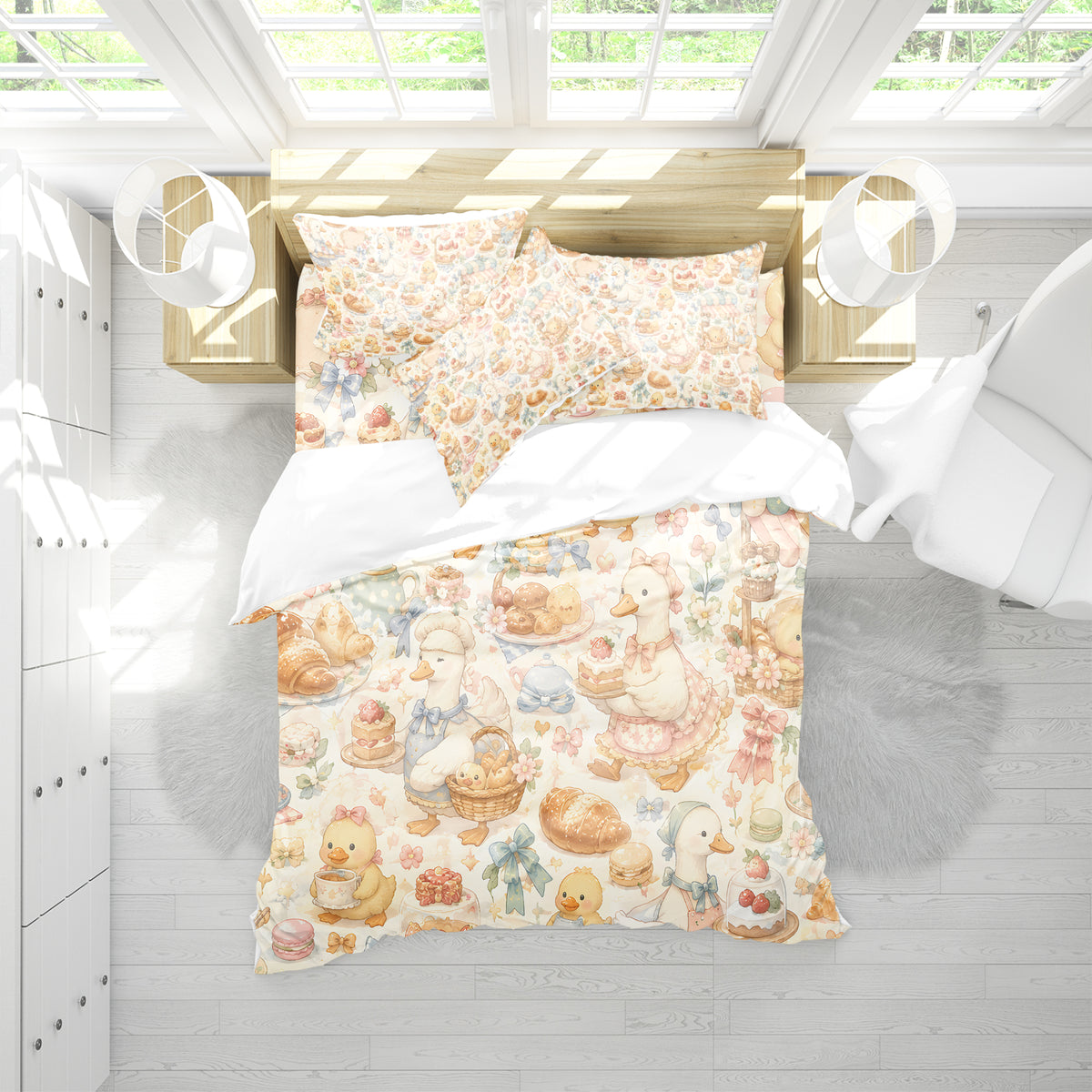 Duck & Goose Duvet Cover Set - Print 17