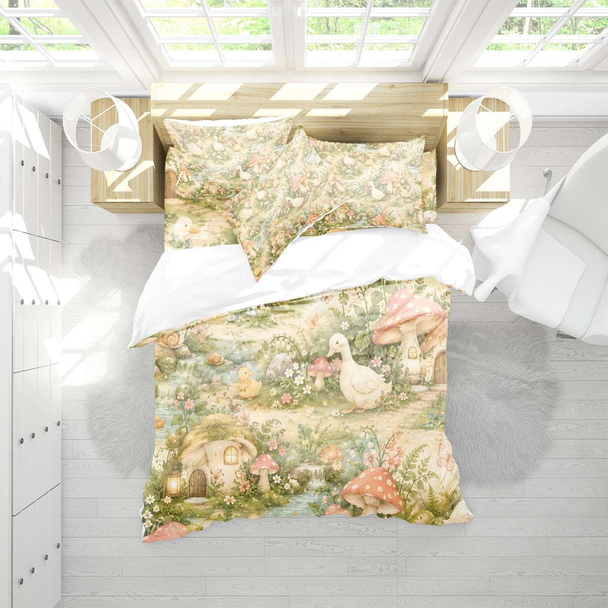 Duck & Goose Duvet Cover Set - Print 23