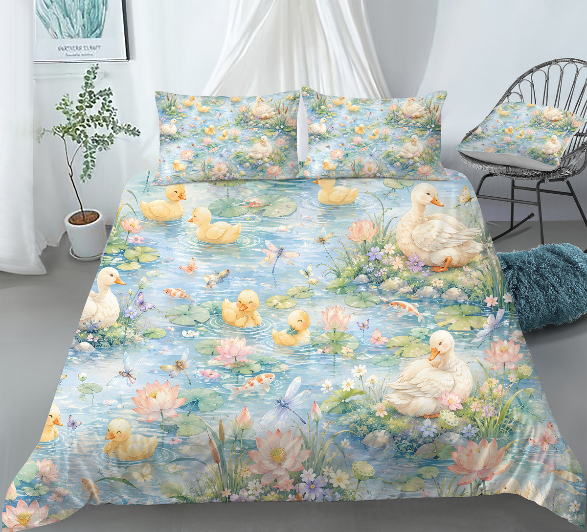 Duck & Goose Duvet Cover Set - Print 27