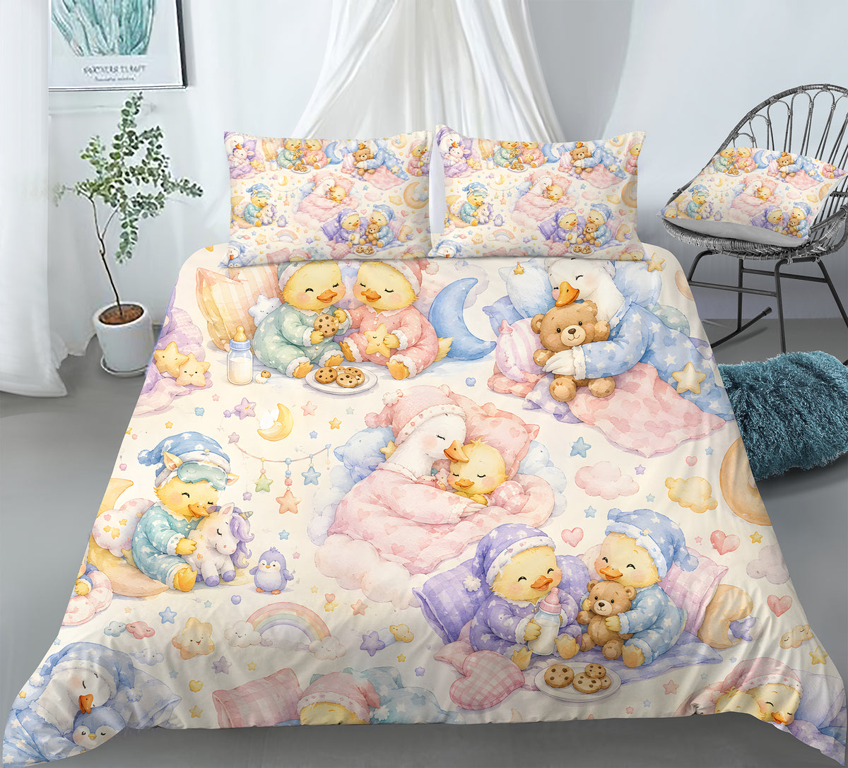 Duck & Goose Duvet Cover Set - Print 33