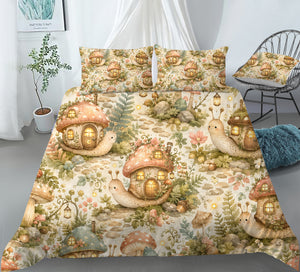 Cute Snail Duvet Cover Set - Print 9