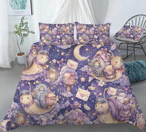 Cute Snail Duvet Cover Set - Print 21