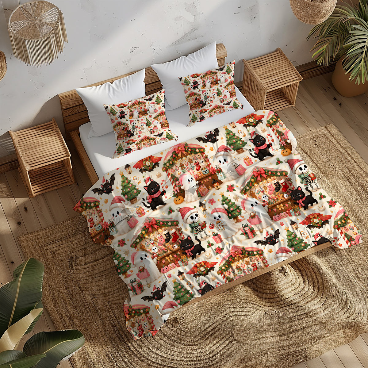 Cute Spooky Christmas Duvet Cover Set - Print 2
