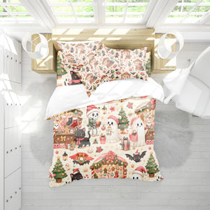Cute Spooky Christmas Duvet Cover Set - Print 5